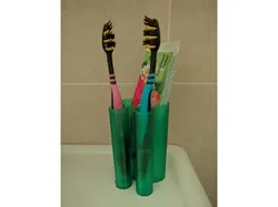 Vase mode toothbrush & toothpaste cup