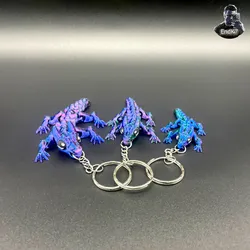 Baby Bull Dragon Keychain - Flexi - Print in Place - No Supports
