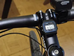 Casio F-91W bike handlebar mount