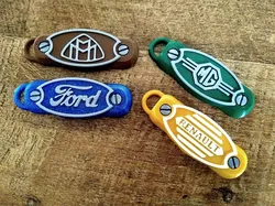 Classic Car Key Rings