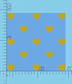 Fișiere pentru imprimante 3D | Fișier 3MF | Test la nivelul patului de imprimare 190 x 190 mm elemente în formă de inimă.