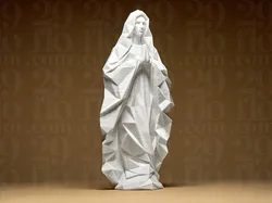 Geometric Saint Mary Statue