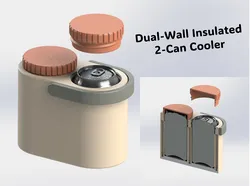 Insulated Can Cooler, 2-Pack