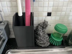 Kitchen Sink Organizer for tall objects with dripping tray