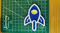 Rocketship Cake topper