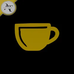 Simple Coffee Cup Symbol - 2D Art