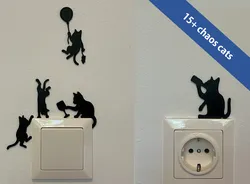 wall art switch - cat party