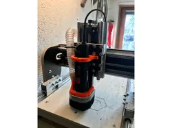 Dust Collection for CNC Router (AMB, Kress, Mafell), Absaug-Schuh für CNC Fräse mit 43mm Halterung (z.B. Kress, AMB 1400 FME P, Mafell)