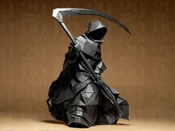Geometric Grim Reaper Figurine
