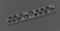 3/8 Harbor Freight Socket tray - Gridfinity