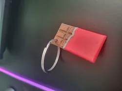 Chocolate Bar Keychain with Wrapper