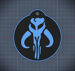 Mandalorian Mythosaur Skull Bag Tag