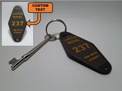 Vintage-style Hotel Key Fob with Parametric Customizable Text
