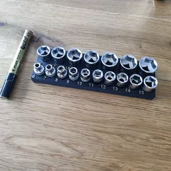 Yato 3/8"metric socket organizer