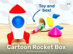 Cartoon Rocket Box (toy and box/giftbox)