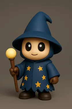 Chibi Wizard – Cute Magician Figure
