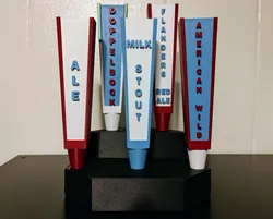 Customizable Beer Tap Handle with Swappable Plates