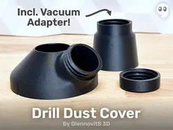 Drill Dust Collector (use with or without a vacuum - incl. alignment marks)