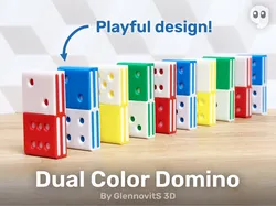 Dual Color Domino (2 part single extruder multicolor game)