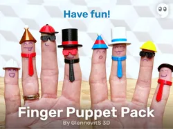 Finger Puppet Pack (tophat, tie, sunglasses and more!)