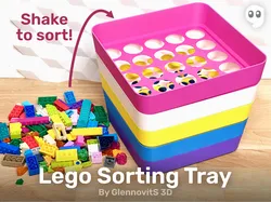 Lego Sorting Tray (stackable compact brick organizer)