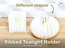 Ribbed Tealight Holder (stand for LED lights with beautiful shadows)