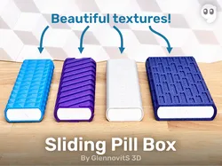 Sliding Pill Box (textured organizer for weekly medication)
