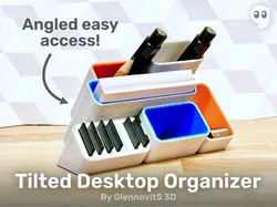 Tilted Desktop Organizer (minimal, modern and colorful storage)