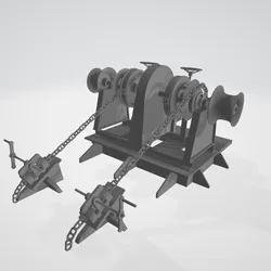 1:1 Scale Ship Windlass Winch | Static Marine Equipment 3D Model STLfile