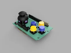Arduino Shields Arduino Leonardo with joystick shield case - Free 3D Model | STLFinder
