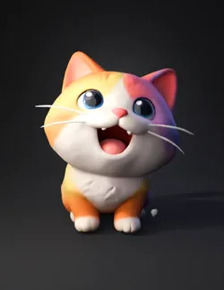 cute kitten that ids rainbow