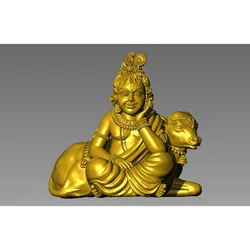🐄 Divine Krishna with Sacred Cow: High-Detail 3D STL 🕉️✨