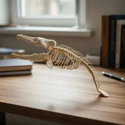 Fin Whale Skeleton Anatomy – Highly Detailed Marine Mammal Skeletal 3D Model for Education & 3D Printing