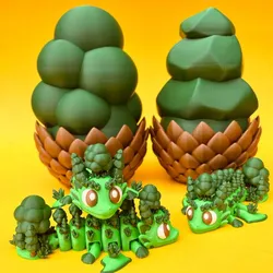 Flexi Forest Dragon And Egg Box, Articulated Winged Dragon