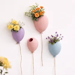 Floating Balloon Wall Planter Set - Whimsical Hanging Pot - Customizable DIY Nursery Decor STL - Air Plant Holder 3D Print File