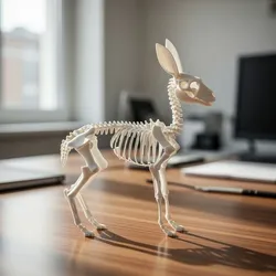 Hare Skeleton Anatomy – Highly Detailed Small Mammal Skeletal 3D Model for Education & 3D Printing