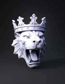 I want you to create a 3D model of the Scania griffin s head complete