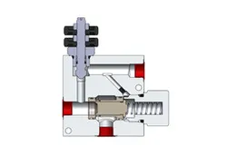In line three way pressure compensated flow regulator