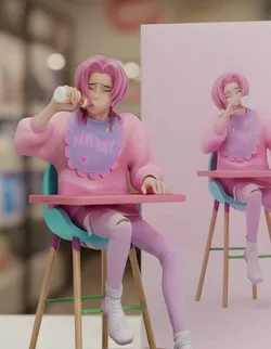 ROMANCE FIGURE DRINKING HOT SAUCE (K-POP DEMON HUNTERS)