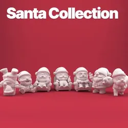 Santa Claus 3D Printable Figures Pack – Cute Christmas Santa Collection | STL & OBJ