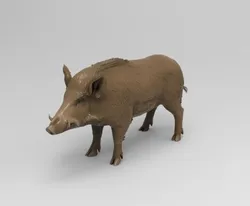 Standing Wild Boar Figure 1/32 Scale – Forest Animal for Dioramas and Scenery