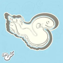 Underwater world cookie cutters - electrophorus (electric eel) (style 1)