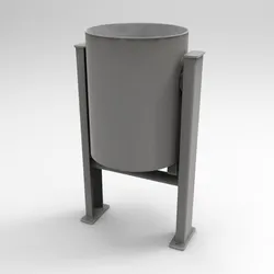 Urban Metal Trash Bin 1/32 Scale – Street Waste Basket Alternative Design
