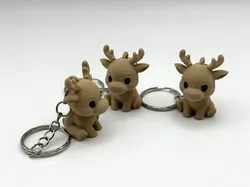 Adorable Moose Keychain Charm