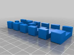 Arbitrary Burr Puzzle STL Engine Six-Piece, Parametric