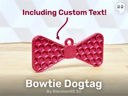 Customizable Bowtie Dogtag (For dogs with style!)
