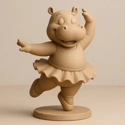 Dancing Hippo in Tutu