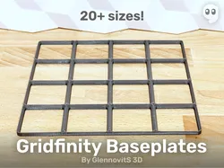 Gridfinity Baseplate (Quick print, lite version, less filament)