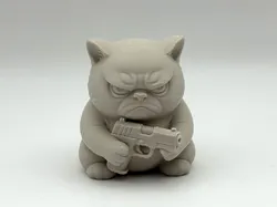 Grumpy Cat with a Gun