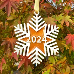 Home Decorations & Ornaments STL indir - Christmas Snowflake 2024 Decoration - Handicraft